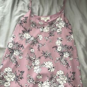 Soft pink floral Hippie Rose tank